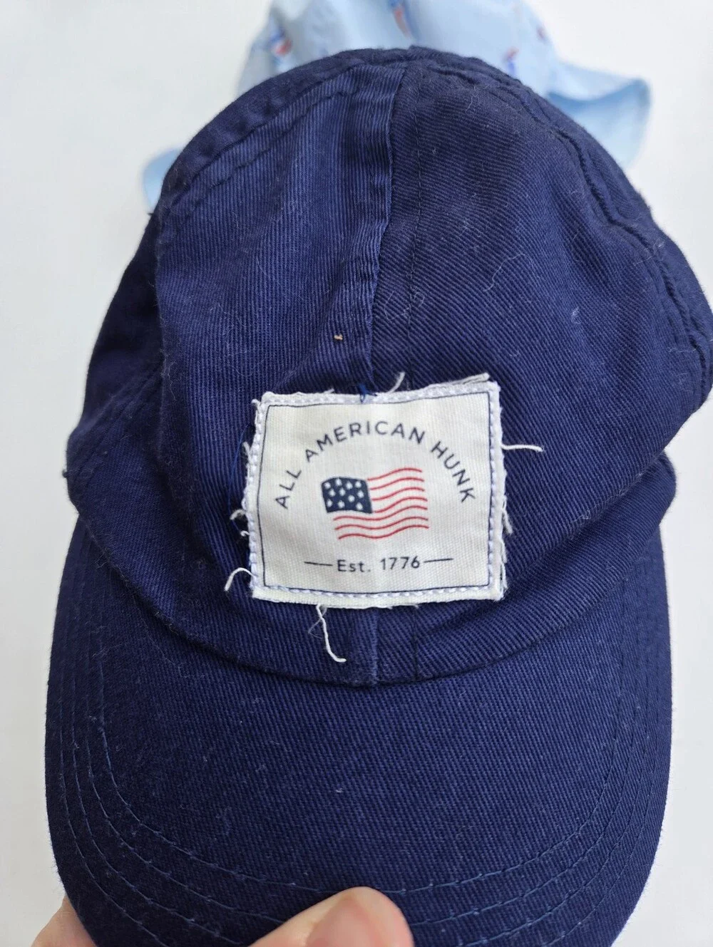 Boys Hats Set of 2 Summer Caps Navy & Light Blue Sailboat Print Swim Cap 12-24m